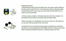 GlobPro 1127165 1127401 1129408 2149964 Fridge Evaporator Fan Motor Kit Replacement for and compatible with Whirlpool KitchenAid Roper Kenmore Heavy DUTY