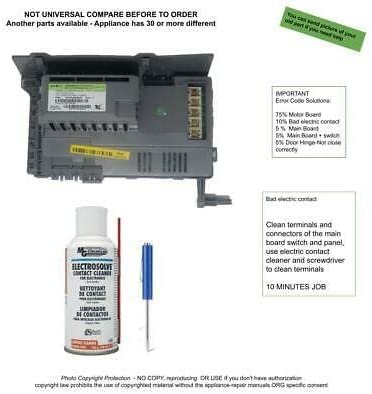 GlobPro W10406609 Washer Motor Control Board Rev A/B/C/D/E/F/G/H/I Replacement for and compatible with Kenmore Heavy DUTY