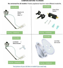 E-DrUS CK900317 Washer Stackable Laundry Lid Lock Switch Compatible With GE Kenmore and compatible with Spacemaker Westinghouse Heavy DUTY
