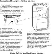 Ice Maker Machine Cleaner  KitchenAid, GE Monogram, Kenmore and more CK900206 Fits WX08X42870
