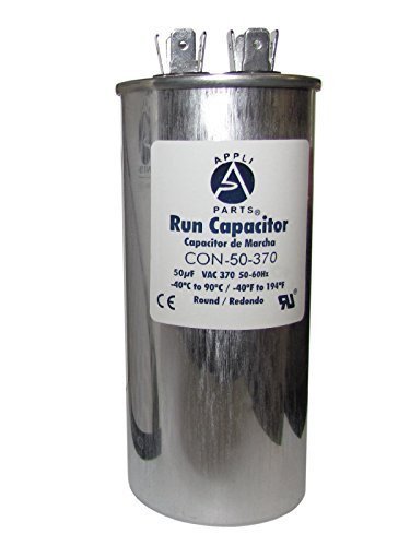 RUN CAPACITOR 50 MFD uF 370V ROUND CAN - UL CERTIFIED