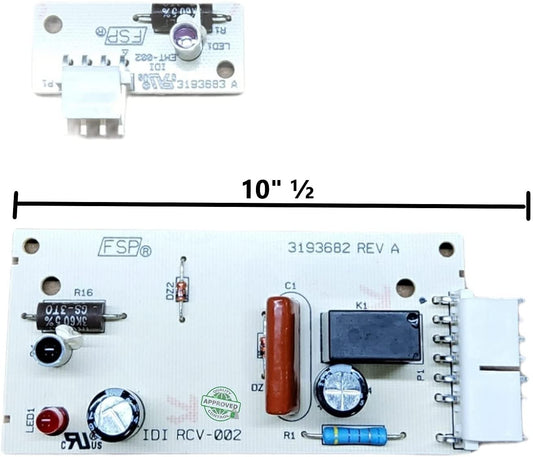 GlobPro W10757851 Fridge Control Board Kit 10" ½ length Approx. Replacement for and compatible with KitchenAid Whirlpool Kenmore Maytag Heavy DUTY