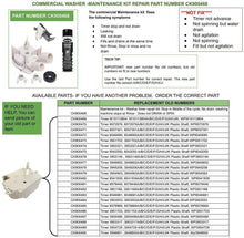 E-DrUS CK900472 compatible with Kenmore Washer Timer 8546685A/B/C/D/E/F/G/H/I/J/K compatible with Heavy DUTY