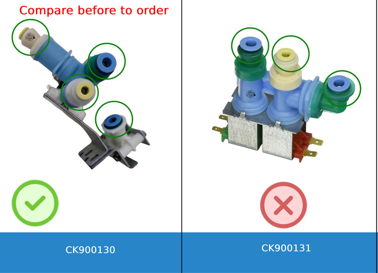 GlobPro 2304835 2220646 Fridge Water Inlet Valve 2 Coil Replacement for and compatible with Whirlpool Heavy DUTY
