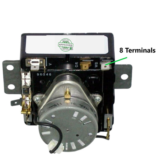 GlobPro 3392250 3976568 9830777 Dryer Timer 8" Terminals- 4" ½ length Approx. Replacement for and compatible with Whirlpool Kenmore Roper Heavy DUTY