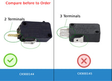 GlobPro WB24X0414 WB24X0426 WB24X0429 WB24X0439 Microwave Secondary Door Switch 1" ½ Length Approx. Replacement for and Compatible with GE Hotpoint Kenmore Heavy Duty