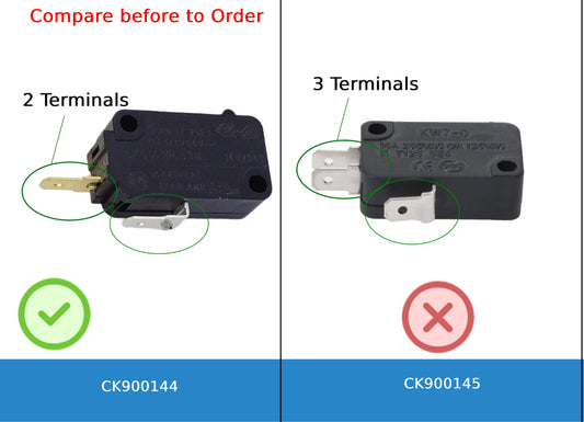 GlobPro WB24X0414 WB24X0426 WB24X0429 WB24X0439 Microwave Secondary Door Switch 1" ½ Length Approx. Replacement for and Compatible with GE Hotpoint Kenmore Heavy Duty