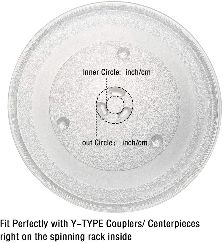 11.25" WB49X10097 Glass Turntable Plate Microwave Replacement Part Replaces AP3188581 PS651544 947207 WB39X0078 WB39X78 WB49X10034 EAP651544, 11-1/4 Inch Microwaves Tray for GE SAMSUNG Hotpoint New