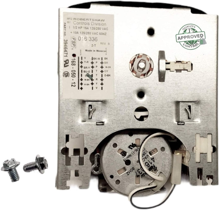GlobPro WP3946471 Washer Timer 1 ½" Shaft length Approx. Replacement for and compatible with Kenmore WP3946471 Heavy DUTY