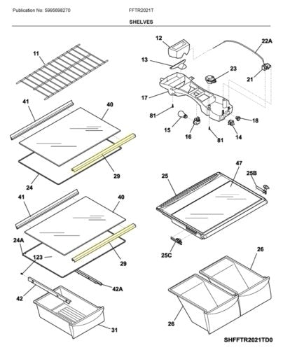 2-3 Days Delivery - Refrigerator Front Shelf Trim 240357704