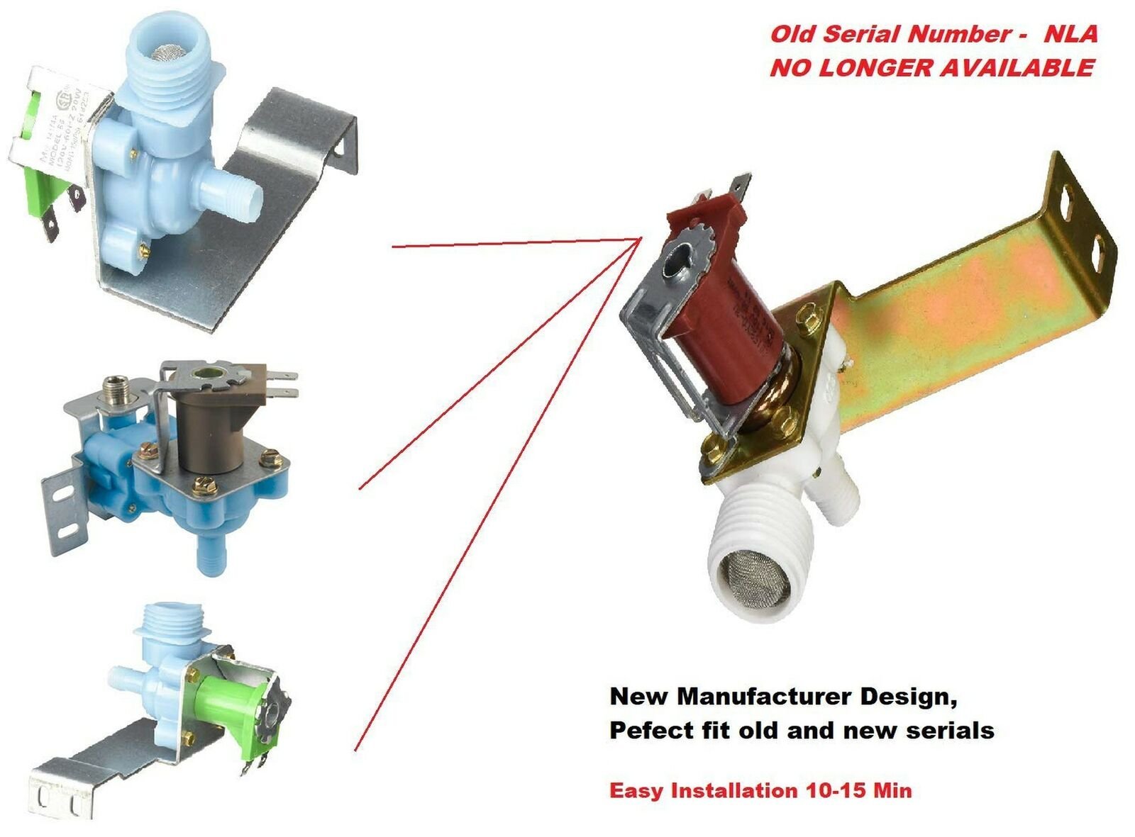 Global Products IceMaker Water Valve Compatible with Kenmore Whirlpool 759041