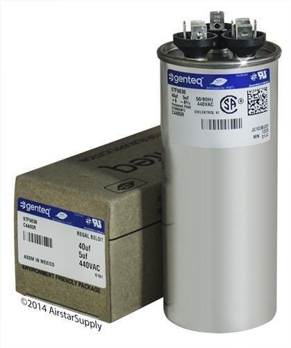 Jard 12786 - 40 + 5 uF MFD x 440 VAC Genteq Replacement Dual Capacitor Round # C4405R / 97F9838
