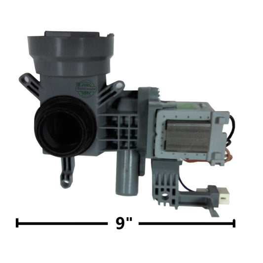 GlobPro 3281367 W10425238 W10799064 W10903216 Washer Water Drain Pump Complete 9" length Approx. Replacement for and compatible with Maytag Whirlpool Heavy DUTY