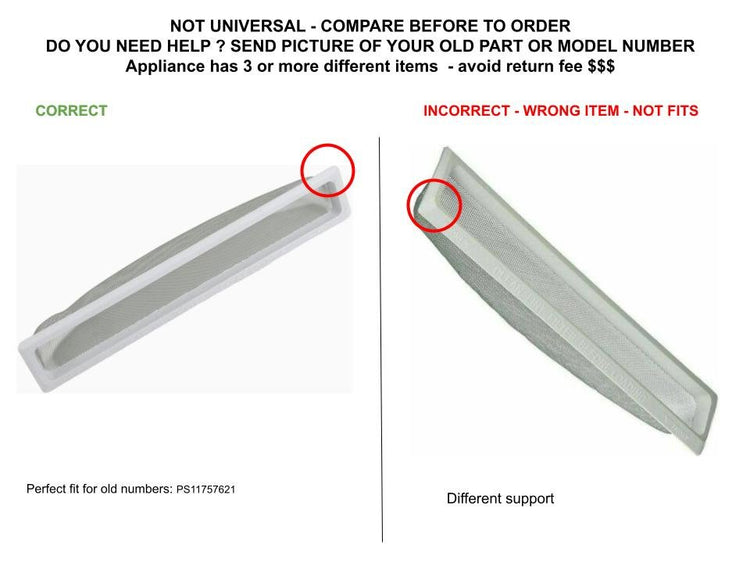 Crosley fits Kenmore Washer/Dryer Combo Lint Filter UNI88071 fits Gibson Frigidaire PS11757621