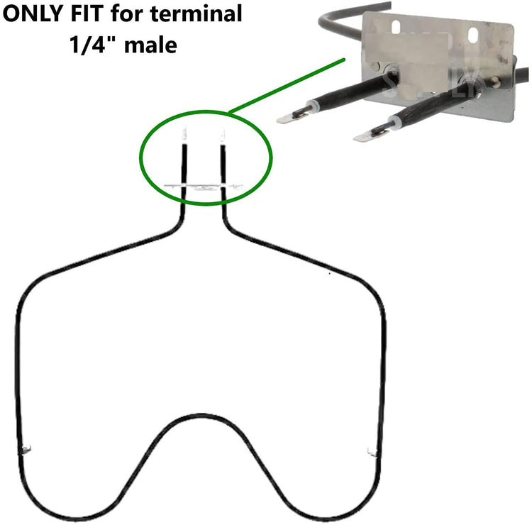 GlobPro 660576 661170 14210047 308180BULK Electric Range Oven Bake Element 17" length Approx. Replacement for and compatible with Whirlpool KitchenAid Roper Kenmore Heavy DUTY