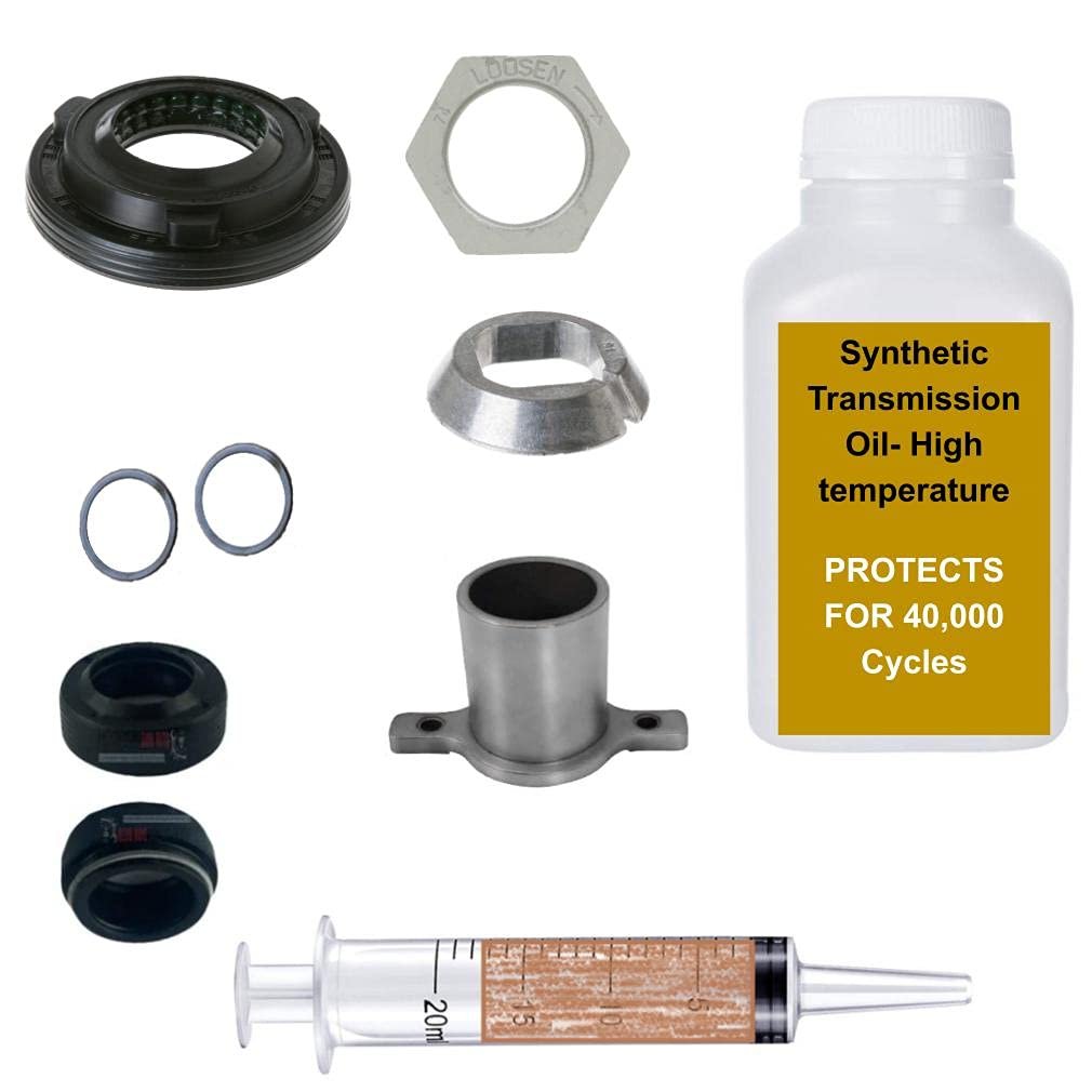 EQUIPMENT DOCTOR US WH38X10002-KIT3 GE Washer Transmission KIT Repair for Oil Leak WH38X10002-KIT3-SOLUTIONS ONLY for Transmission Oil Leak, if It is Washing and Spinning, it is Working