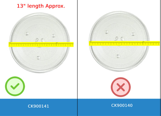 GlobPro W10531726 W11358813 Microwave Glass Tray Turntable 13" Length Approx. Replacement for and Compatible with Amana KitchenAid Maytag Whirlpool Heavy Duty