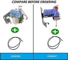 GlobPro WR57X10012 WR57X10018 WR57X10018E WR57X104 Fridge Water Inlet Valve - ¼" - 5/16" inlet 2 coil Replacement for and compatible with General Electric Kenmore Heavy DUTY