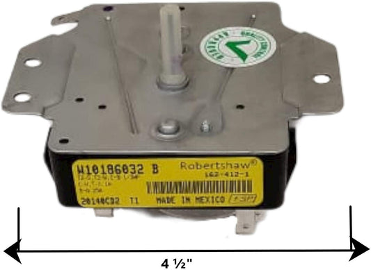 GlobPro WPW10186032 Dryer Timer 4 ½" length Approx. Replacement for and compatible with Frigidaire Electrolux WPW10186032 Heavy DUTY