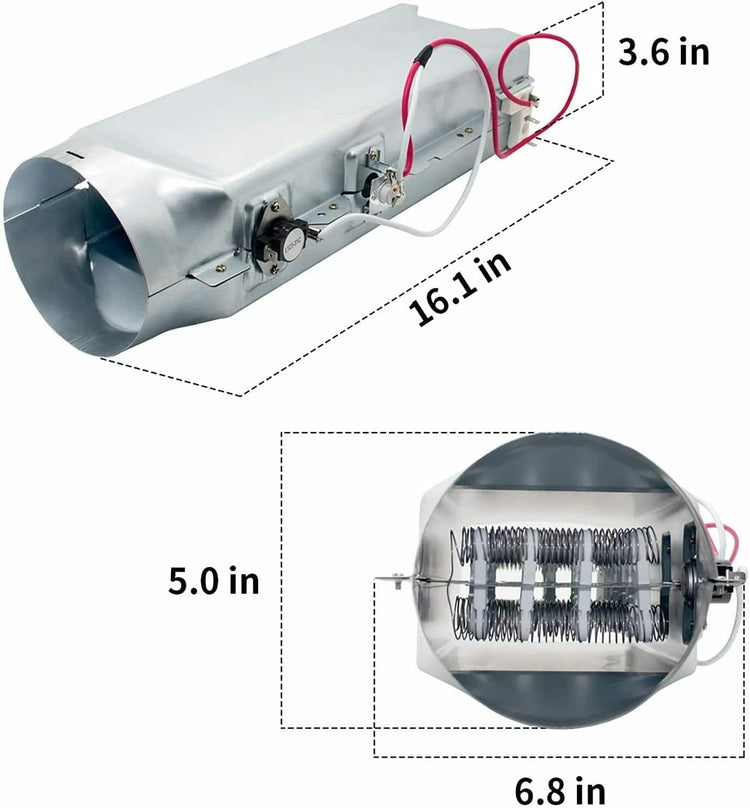 GlobPro 5301EL1001J Heating Element Compatible with LG Dryer 5301EL1001J, 5301EL1001S, 5301EL1001A Replacement for and compatible with Kenmore LG Heavy DUTY