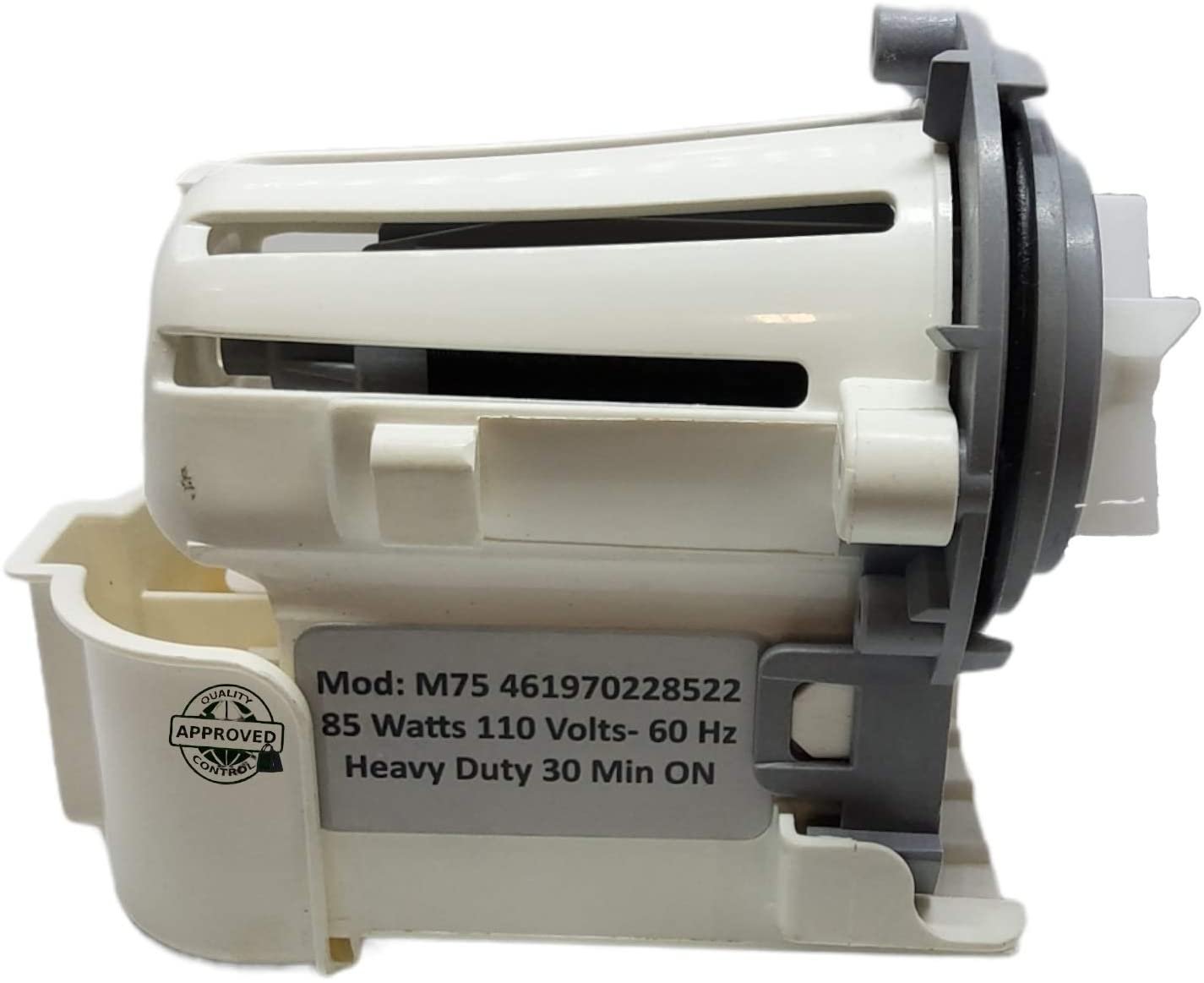 GlobPro WPW10321032 Washer Water Drain Pump 4 Β½" Approx. Replacement for and compatible with Maytag Whirlpool KitchenAid WPW10321032 Heavy DUTY