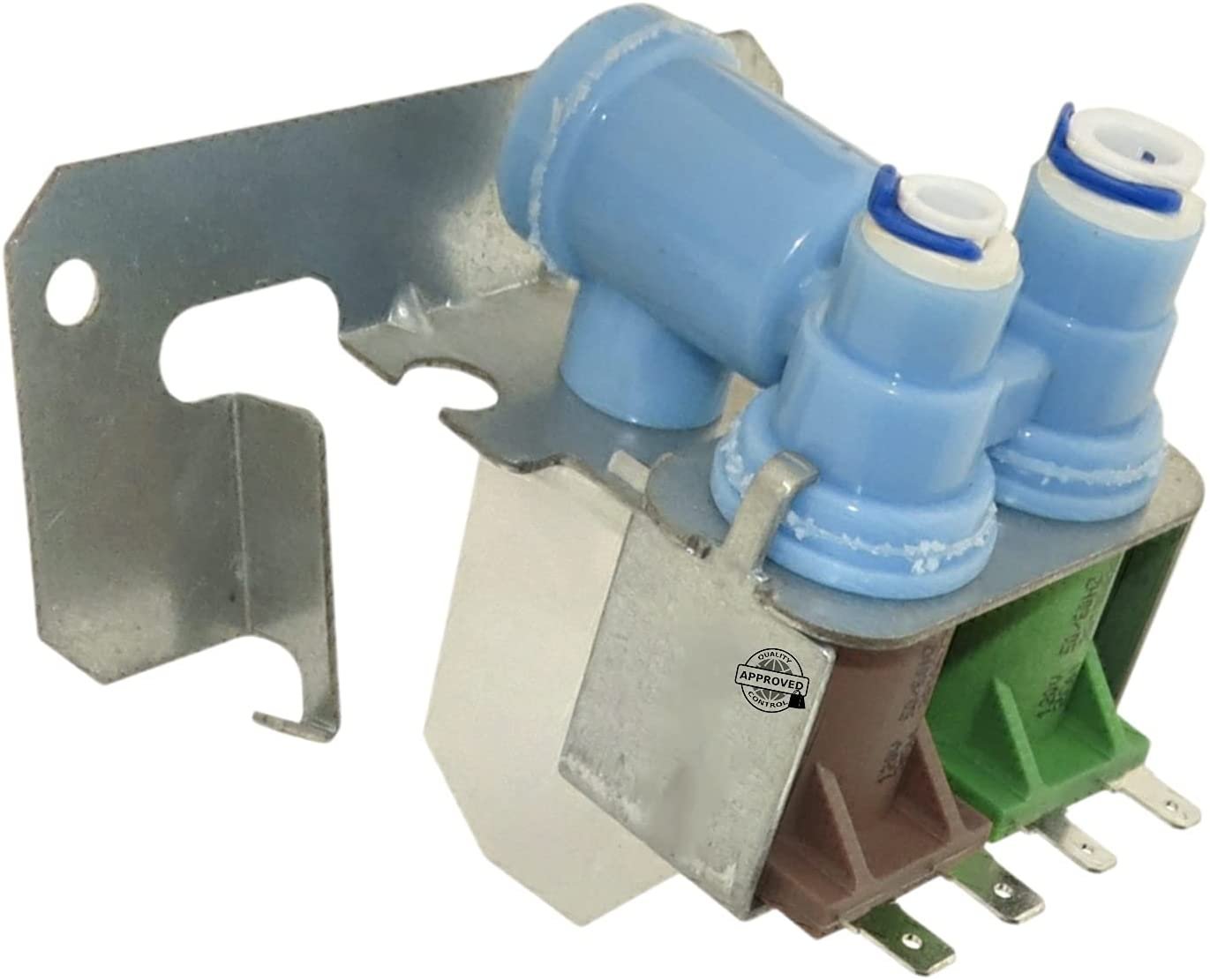 GlobPro WR57X0111 WR57X0119 WR57X10010 WR57X10012 Fridge Water Inlet Valve - ¼" - 5/16" inlet 2 coil Replacement for and compatible with General Electric Kenmore Heavy DUTY
