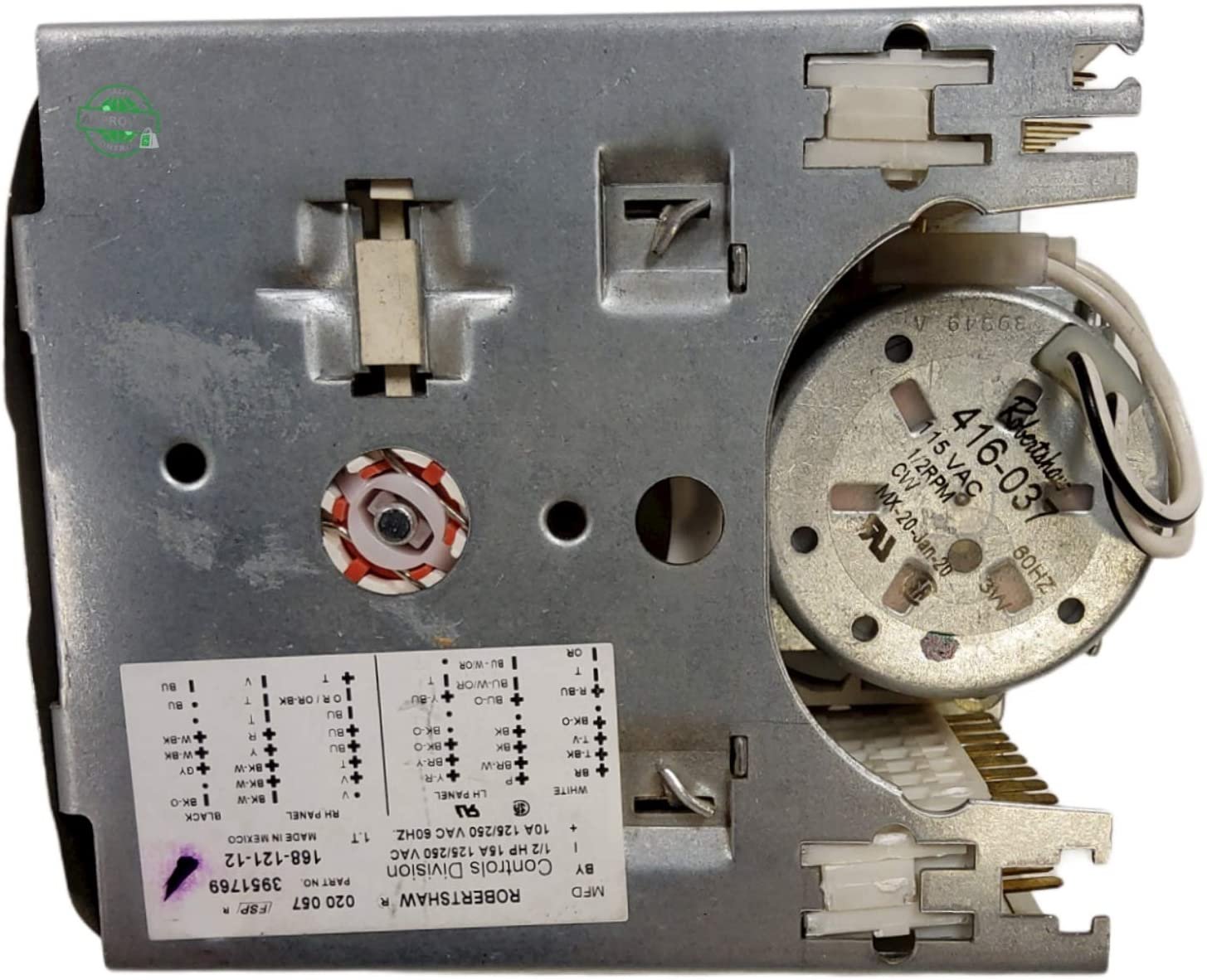 GlobPro WP3951769 Washer Timer 1 Β½" Shaft length Approx. Replacement for and compatible with Frigidaire Electrolux WP3951769 Heavy DUTY