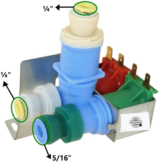 GlobPro W10408179 Frid Water Inlet Valve 2 Coils - 4" ¼ length Approx. Replacement for and compatible with Whirlpool KitchenAid Kenmore Maytag Heavy DUTY