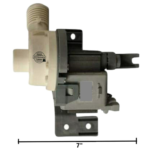 GlobPro WPW10581874 Washer Water Drain Pump 7" length Approx. Replacement for and compatible with Maytag Whirlpool Kenmore Heavy DUTY