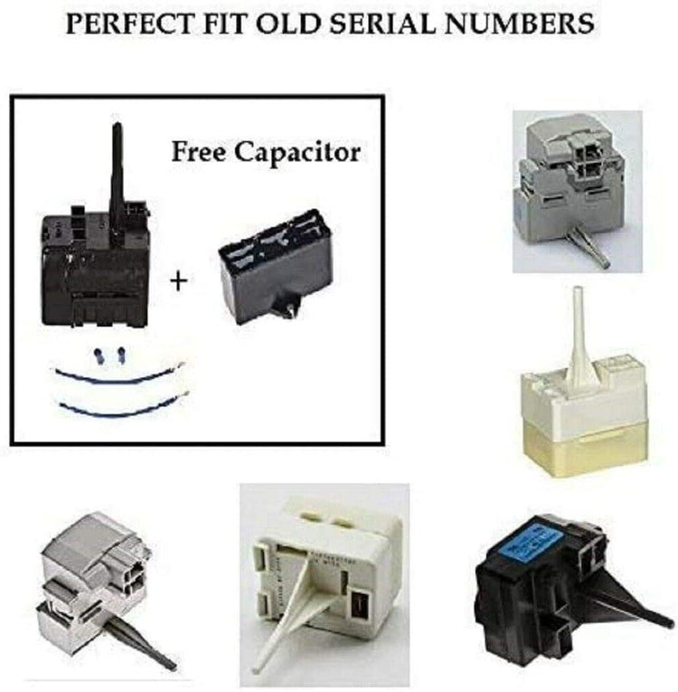 Global Solutions - 197D6266P001 1/4 term. Refrigerator Compressor Relay Start Capacitor 197D6266P001