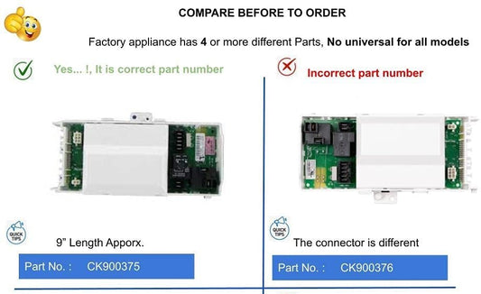 GlobPro WPW10169969 Dryer Main Control Board 9" Length Approx. Replacement for and compatible with Whirlpool Heavy DUTY