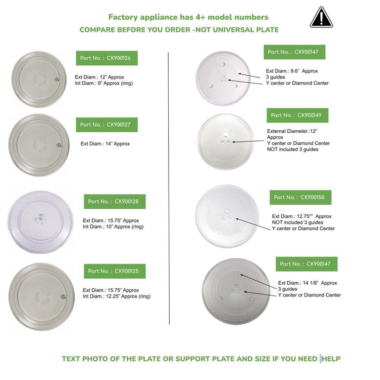 Supplying Demand 4393799 4393751 Microwave Glass Turntable Tray Measures 11 7/8"