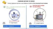 GlobPro 2169112 2169113 2198201 2198202 Cold Control Thermostat 3" length Approx. Replacement for and compatible with Whirlpool Roper Estate Heavy DUTY
