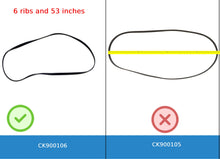 GlobPro PD00028792 EAP269367 AP3156197 PS269367 Washer Drive Belt 6 ribs 53 inches Approx. Replacement for and compatible with GE Heavy DUTY