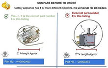 GlobPro WR09X10043 WR09X10109 WR09X10133 WR9X10027 Fridge Temperature Control Thermostat 2" ¾ length Approx Replacement for and compatible with Hotpoint GE Kenmore Heavy DUTY