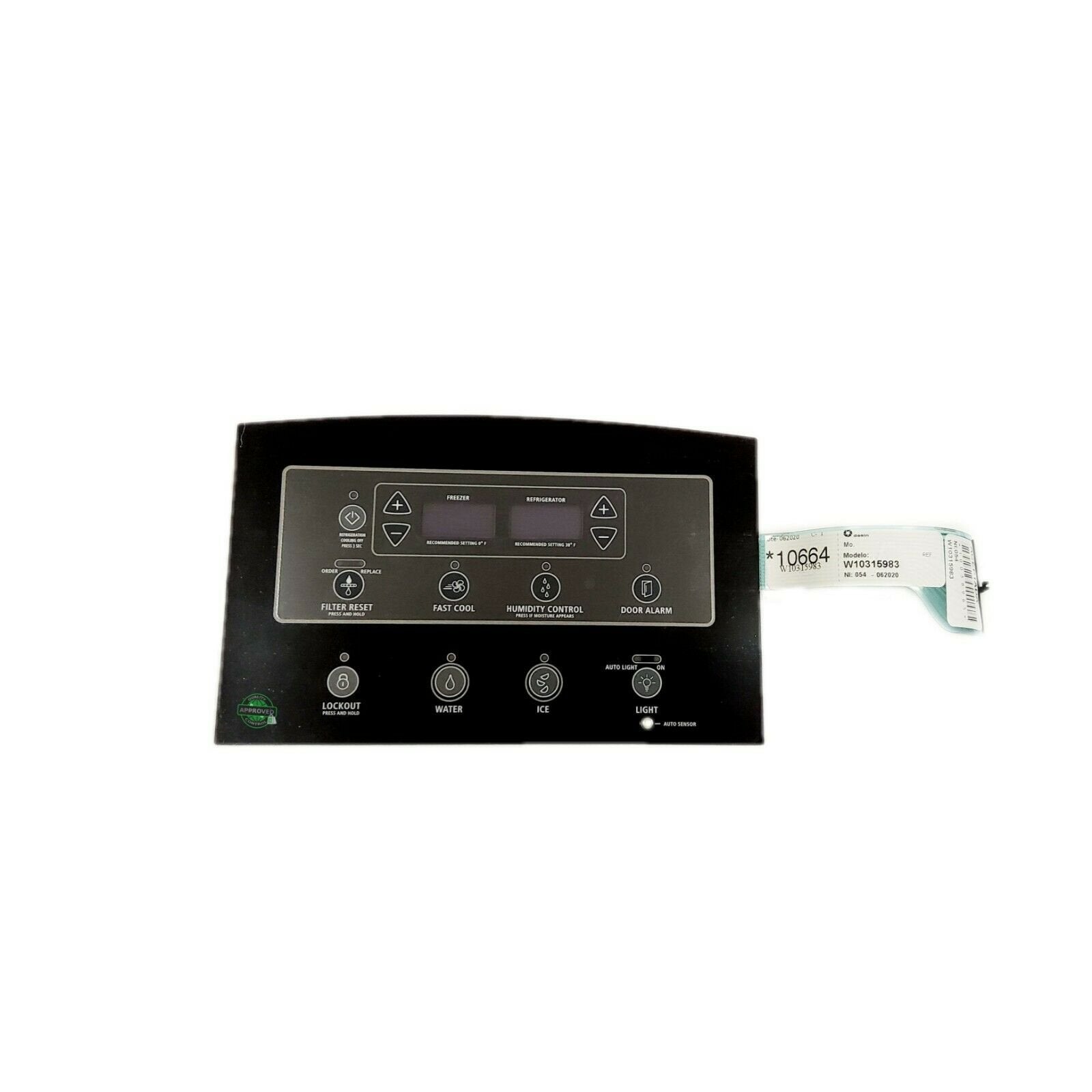 2-3 days Delivery-W10860143 Dispenser Control Board and Touchpad ONLY DISPLAY