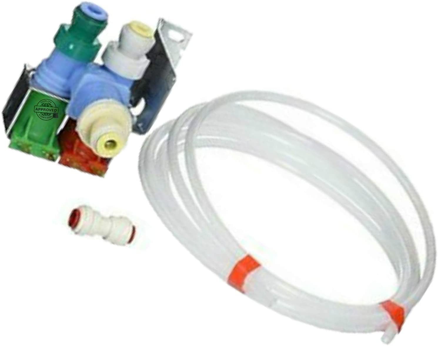 GlobPro W10408179 Frid Water Inlet Valve 2 Coils - 4" ΒΌ length Approx. Replacement for and compatible with Whirlpool KitchenAid Kenmore Maytag Heavy DUTY