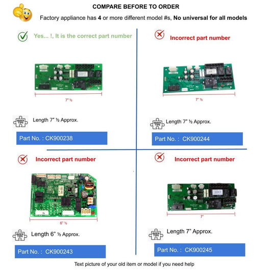 GlobPro WPW10141364 Ice Maker Main Control Motherboard 7 ½" Approx. Replacement for and compatible with KitchenAid Whirlpool Maytag Kenmore WPW10141364 Heavy DUTY