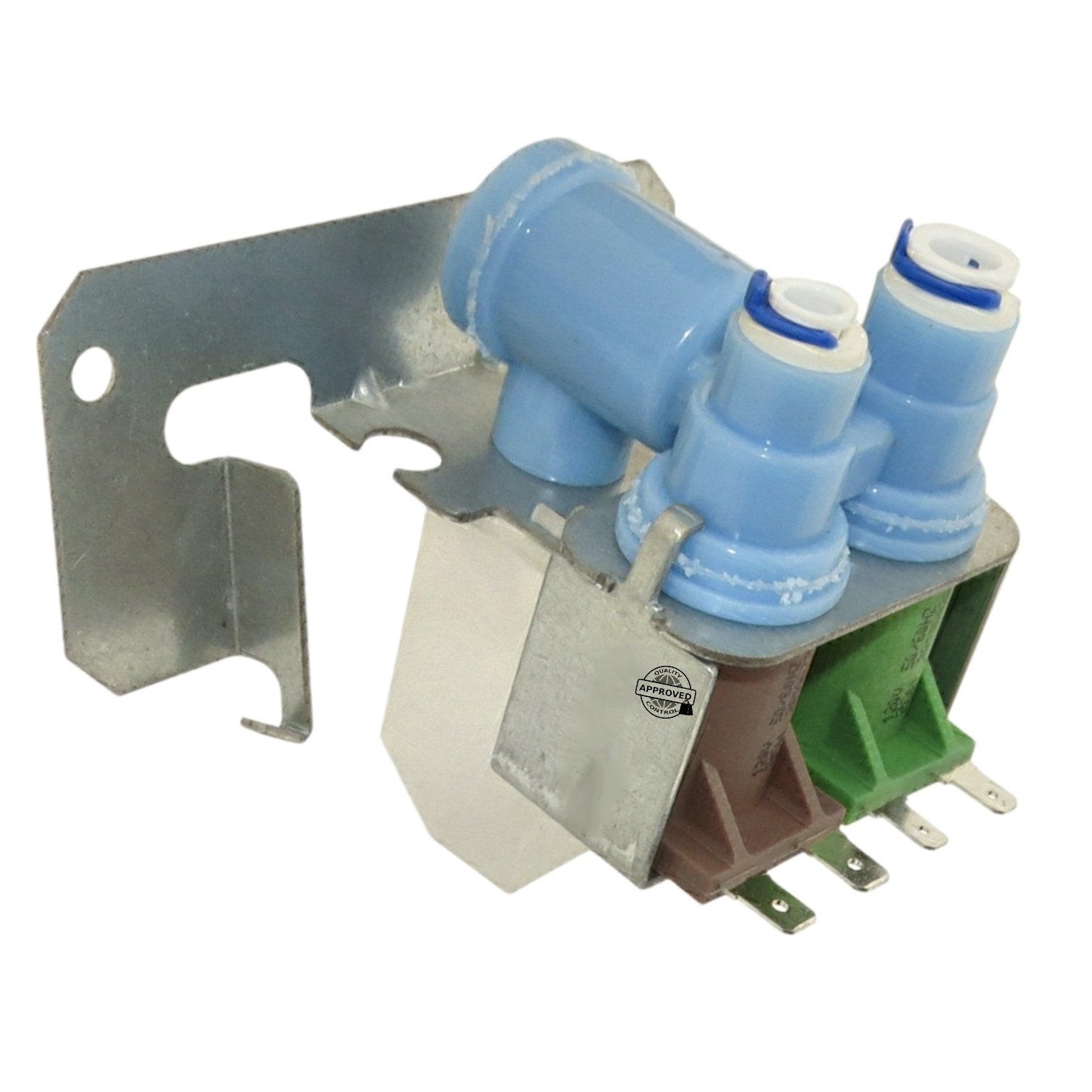 GlobPro IMV-513 IMV513 WR02X10105 WR2X10105 Fridge Water Inlet Valve - ΒΌ" - 5/16" inlet 2 coil Replacement for and compatible with General Electric Kenmore Heavy DUTY