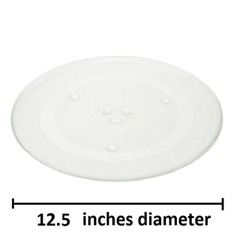 Express Parts  Amana fits Kenmore Microwave glass plate 12.5 Inches UNI88132 fits Whirlpool Frigidaire 5304408984, 5304417435, 5304456131, 5304456198