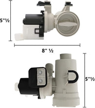 GlobPro W10183434 W10190647 W10190648 W10201457 Washer Water Drain Pump Assembly 8" ½ length Approx. Replacement for and compatible with Whirlpool Maytag Kenmore/Sears Amana Heavy DUTY